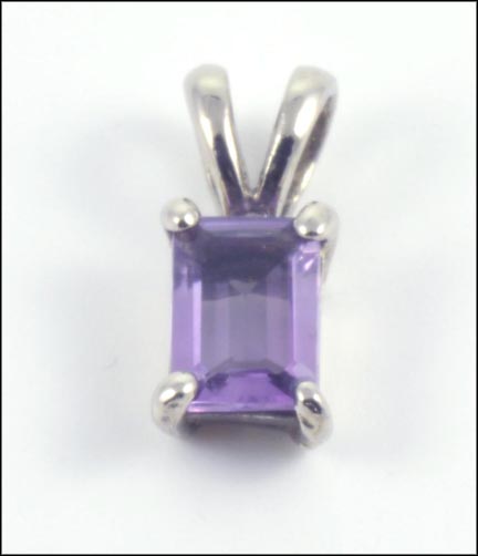 Amethyst Pendant in Sterling Silver LARGE