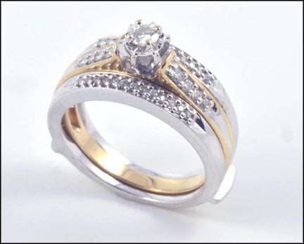 Wedding Set in 10K Two-Tone Gold MAIN