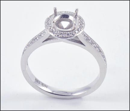 Diamond Semi-Mount in 18K White Gold MAIN