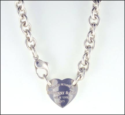 Sterling Heart Necklace in Sterling Silver LARGE