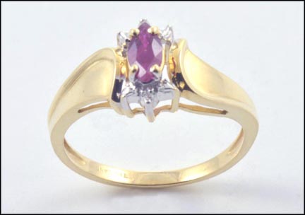 Marquise Ruby Ring in 14K Yellow Gold MAIN