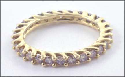 Eternity Diamond Band in 10K Yellow Gold MAIN