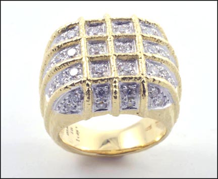 Diamond Cluster Ring in 14K Yellow Gold MAIN