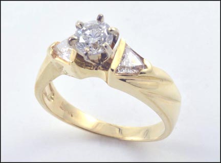 Engagement Ring, .60 ct. center stone in 14K Yellow Gold MAIN