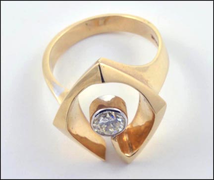 Freeform Diamond Ring in 14K Yellow Gold MAIN