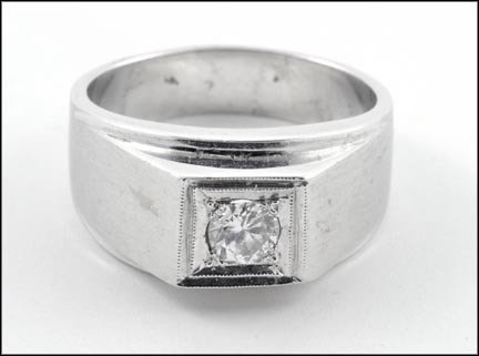Men's Diamond Band in 14K White Gold LARGE