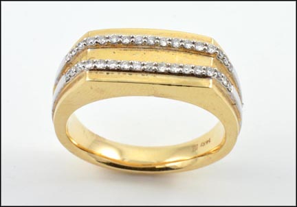 Men's Diamond Band in 14K Yellow Gold LARGE