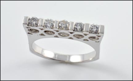 Diamond Band in 14K White Gold LARGE