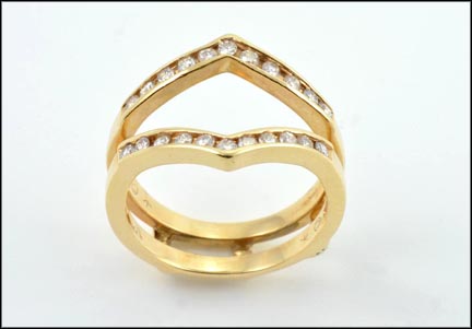 Diamond Jacket in 14K Yellow Gold LARGE