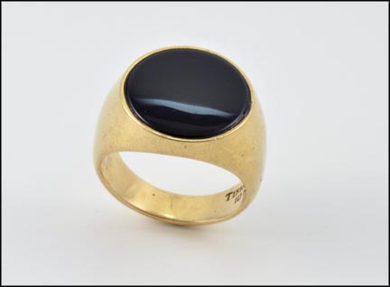 Tiffany Men's Onyx Ring in 10K Yellow Gold MAIN