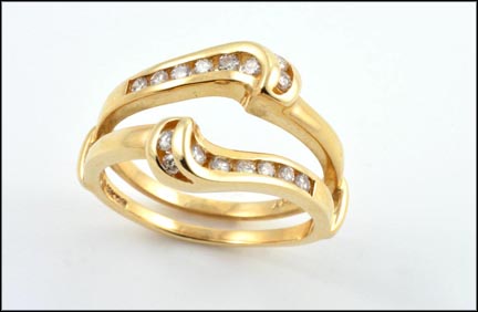 Diamond Jacket in 14K Yellow Gold LARGE