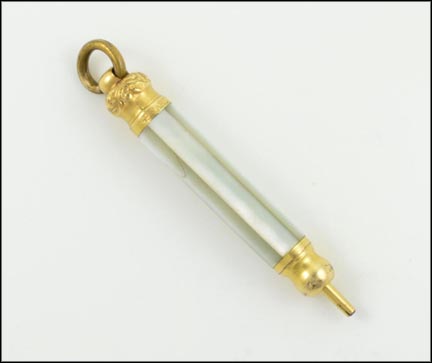 Mother of Pearl Mechanical Pencil in Yellow Gold LARGE
