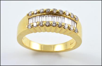 Diamond Band in 18K Yellow Gold LARGE