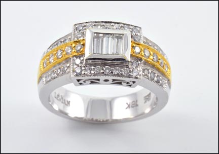 Levian Diamond Band in 18K Two-Tone Gold LARGE