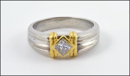 Princess Cut Diamond Band in Platinum LARGE