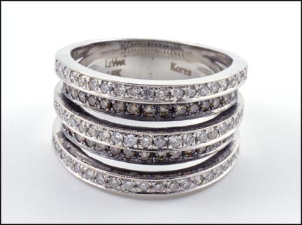 Levian Diamond Band in 18K White Gold LARGE