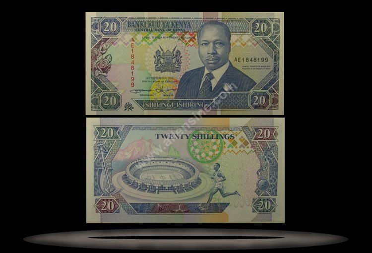 Kenya Banknote, 20 Shillings, 1.1.1994, P#31b MAIN