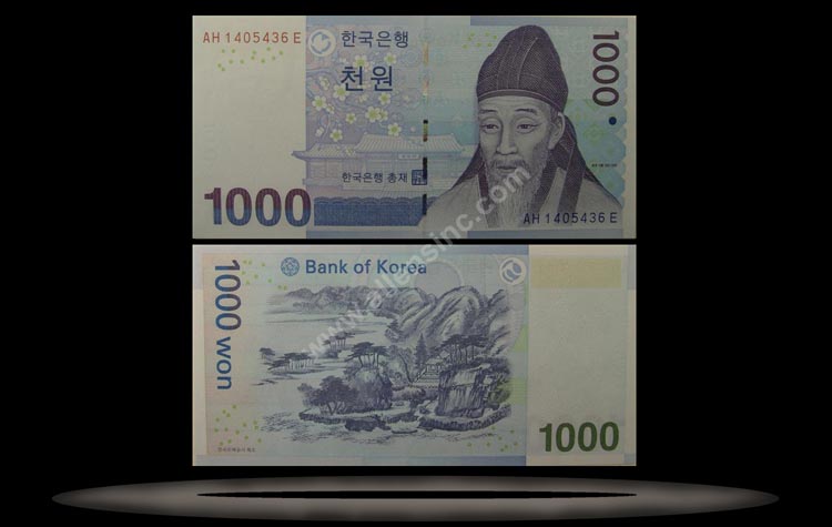 Korea, South Banknote, 1000 Won, 2007, P#54a MAIN