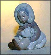 Eskimo Playing, Lladro Figurine  #1195 MAIN