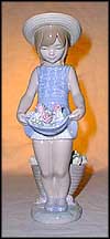 Flowers on the Lap, Lladro Figurine  #1284 MAIN
