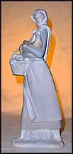 Girl With Cockerel - matte, Lladro Figurine  #4591m MAIN