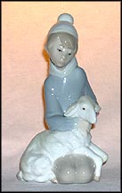 Shepherd With Lamb, Lladro Figurine  #4676 MAIN