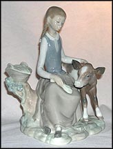 Girl with Calf, Lladro Figurine  #4813 MAIN