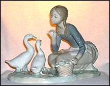 Feeding The Ducks, Lladro Figurine  #4849 MAIN