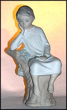 Thinker, Little Boy - matte, Lladro Figurine  #4876M MAIN