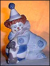 Pierrot with Ball and Puppy, Lladro Figurine  #5278 MAIN