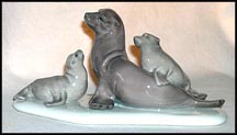 Mini Seal Family, Lladro Figurine  #5318 MAIN
