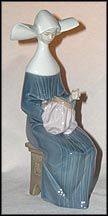 Time to Sew (Blue), Lladro Figurine  #5501 MAIN