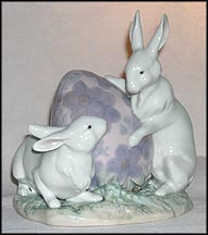 Easter Bunnies, Lladro Figurine  #5902 MAIN
