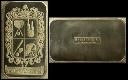 Father's Day 1974' Art Bar by Madison Mint. MAIN