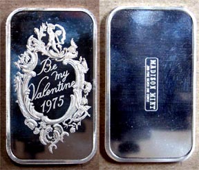 Be My Valentine 1975' Art Bar by Madison Mint. MAIN
