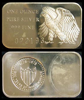 200 Years Of Independence' Art Bar by Madison Mint. MAIN