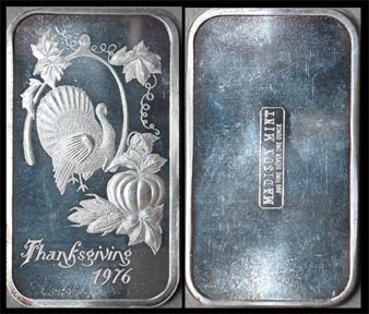 Thanksgiving 1976' Art Bar by Madison Mint. MAIN