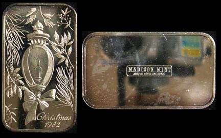 Christmas 1982' Art Bar by Madison Mint. MAIN