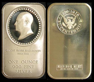 Dwight D. Eisenhower' Art Bar by Madison Mint. MAIN