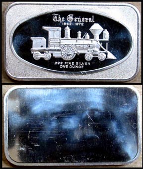 General - 1862 (Classic Locomotive)' Art Bar by Madison Mint. MAIN