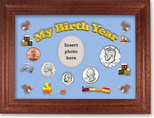 1994 My Birth Year Coin Gift Set with a blue background and cherry frame MAIN