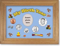 1978 My Birth Year Coin Gift Set with a blue background and wheat frame THUMBNAIL