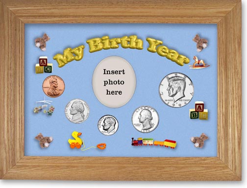 1994 My Birth Year Coin Gift Set with a blue background and wheat frame MAIN