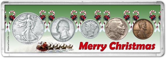 1937 Merry Christmas Coin Gift Set LARGE