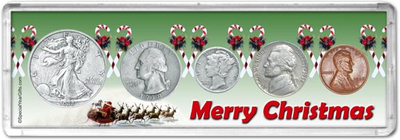 1938 Merry Christmas Coin Gift Set LARGE