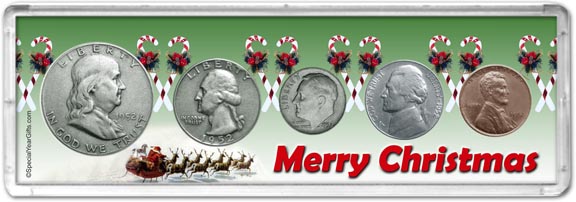 1952 Merry Christmas Coin Gift Set LARGE