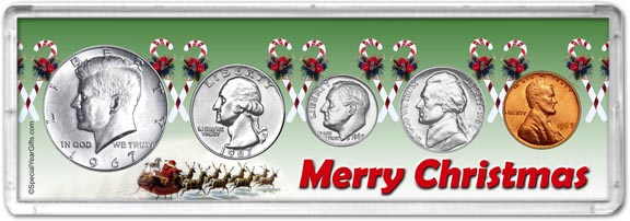 1967 Merry Christmas Coin Gift Set LARGE