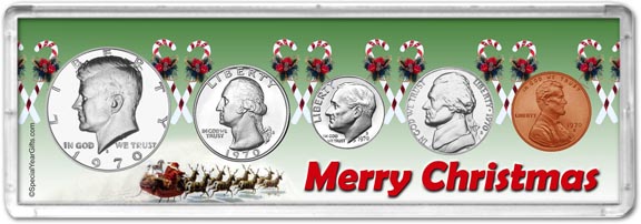 1970 Merry Christmas Coin Gift Set LARGE