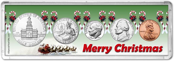 1975 Merry Christmas Coin Gift Set LARGE