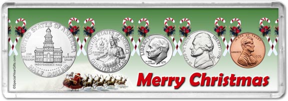 1976 Merry Christmas Coin Gift Set LARGE